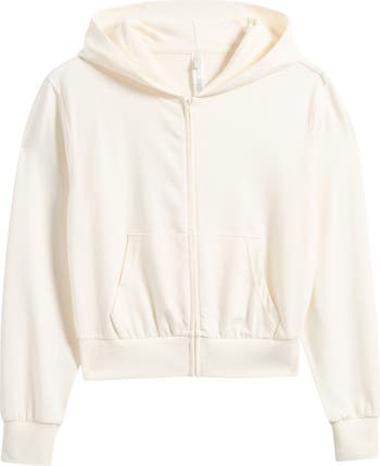 Cotton Jersey Zip-Up Hoodie
