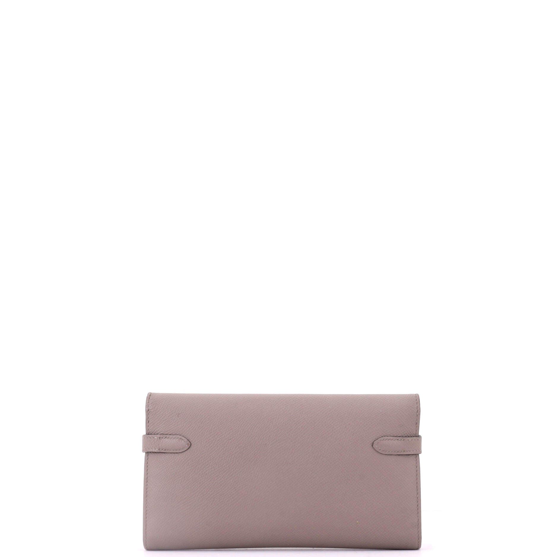 Kelly Wallet Verso Epsom Long, Alternate, color, Grey