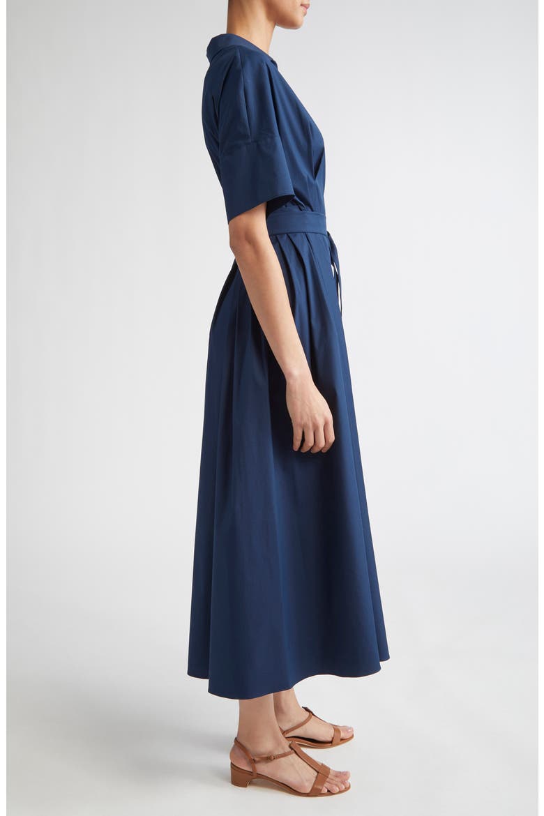 Sarah Stretch Poplin Wrap Shirtdress, Alternate, color, CORNFLOWER BLUE