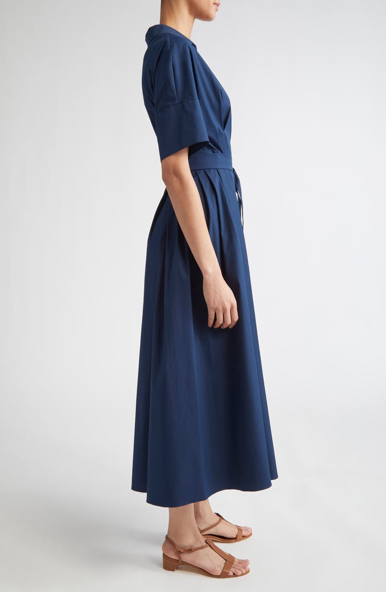 Max Mara Sarah Stretch Poplin Wrap Shirtdress, Alternate, color, Cornflower Blue