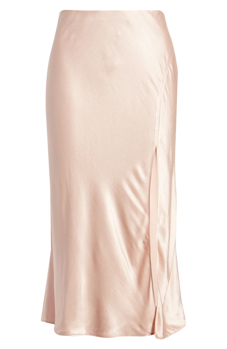 Socialite Bias Cut Satin Skirt, Alternate, color, 