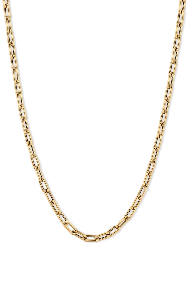 Italian Chain Link Necklace, 4mm, Main, color, YELLOW GOLD