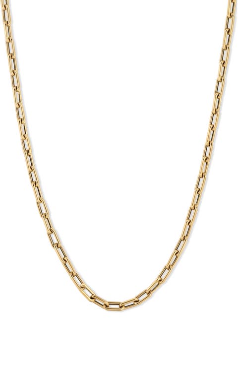 Italian Chain Link Necklace, 4mm