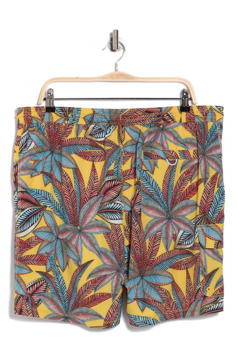 Baja Luau Board Shorts, Alternate, color, DAFFODIL DAZE