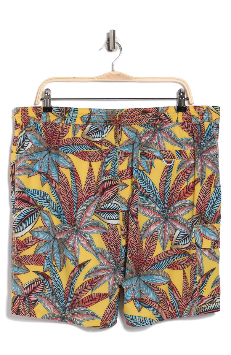 Tommy Bahama Baja Luau Board Shorts, Alternate, color, Daffodil Daze