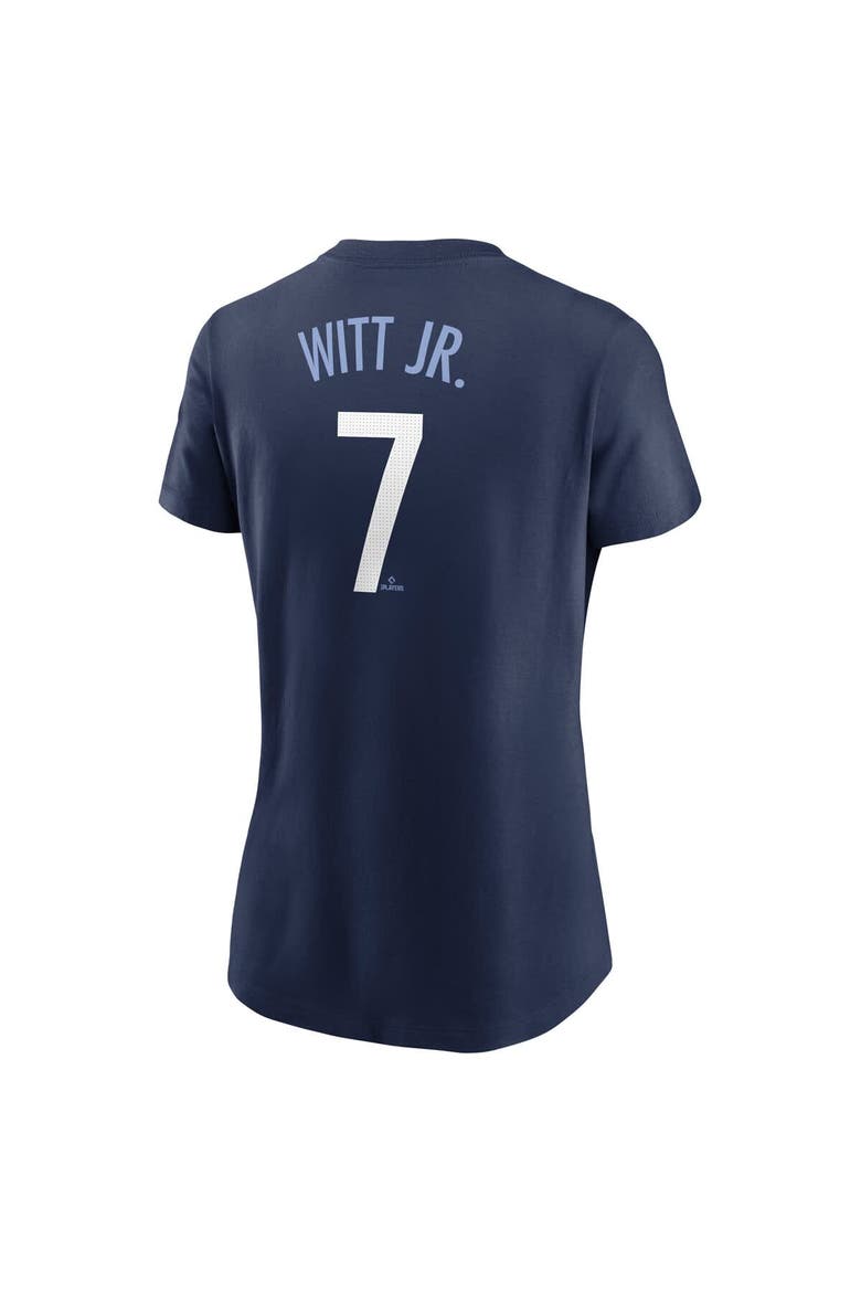 Women's Nike Bobby Witt Jr. Navy Kansas City Royals City Connect Fuse Name & Number T-Shirt, Alternate, color, Navy