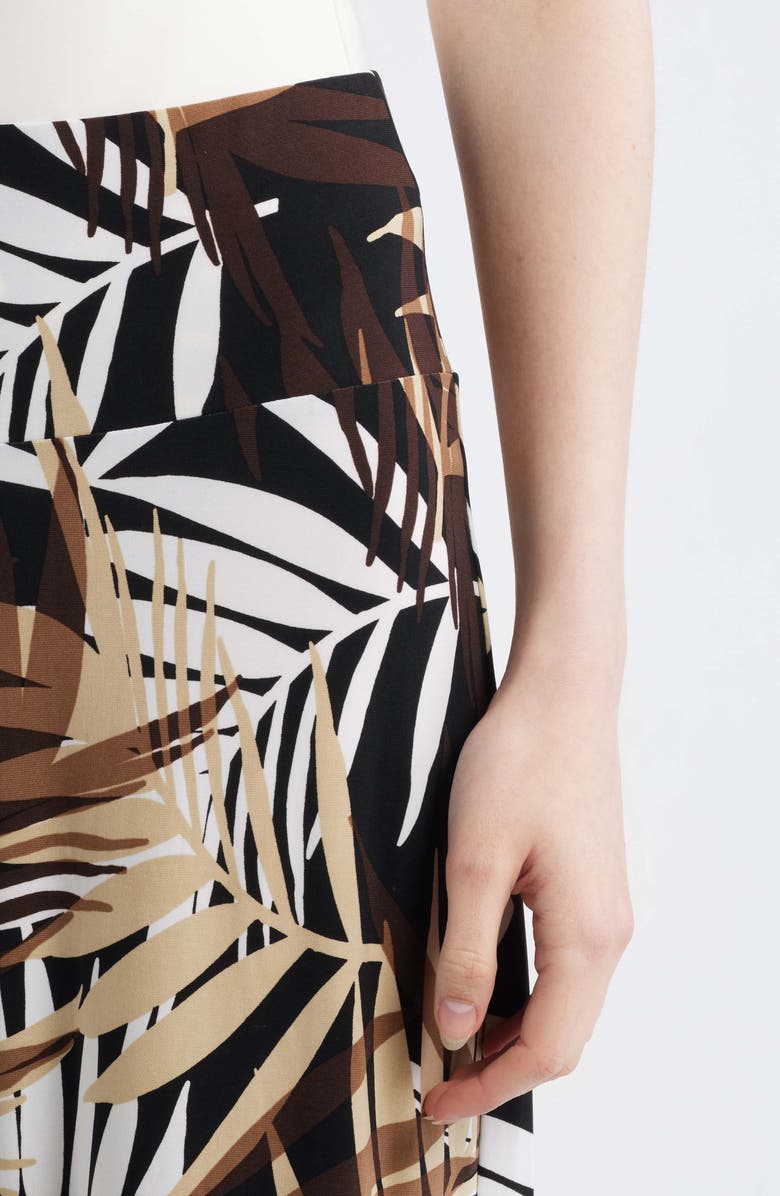 Anne Klein High Waist Print Pull-On Wide Leg Pants, Alternate, color, Anne Black Multi