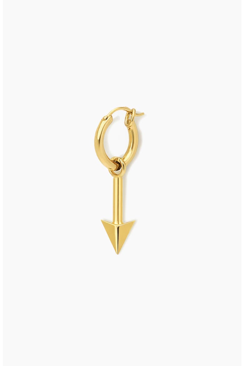 Arrow Single Hoop in Gold, Alternate, color, Gold
