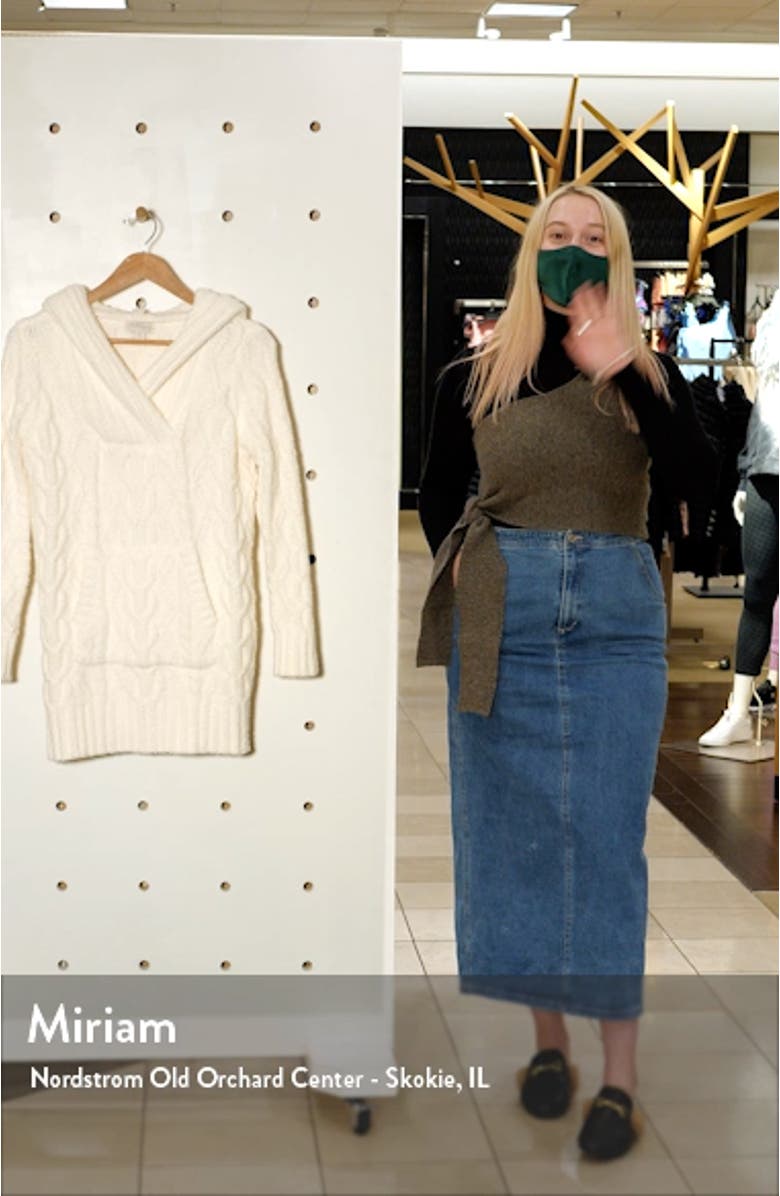 CozyChic<sup>™</sup> Zigzag Cable Knit Hoodie, sales video thumbnail