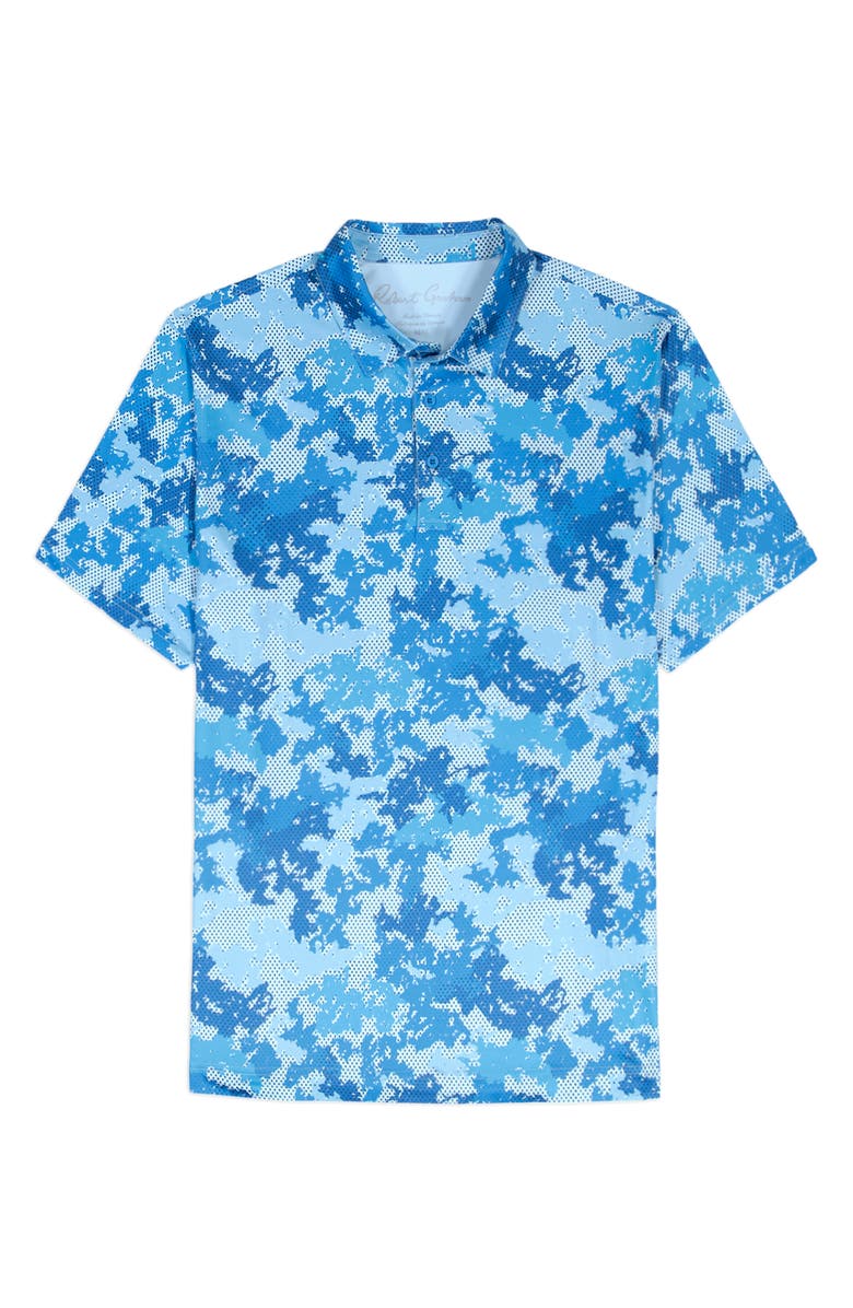 Robert Graham Parkston Open Knit Polo, Alternate, color, Light Blue