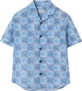 Burberry Knight Checkerboard  Cotton Shirt
