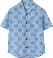 Burberry Knight Checkerboard Cotton Shirt