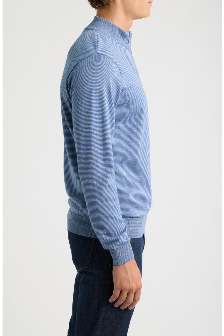 Canton Stripe Quarter Zip Sweater, Alternate, color, BLUE FREESIA