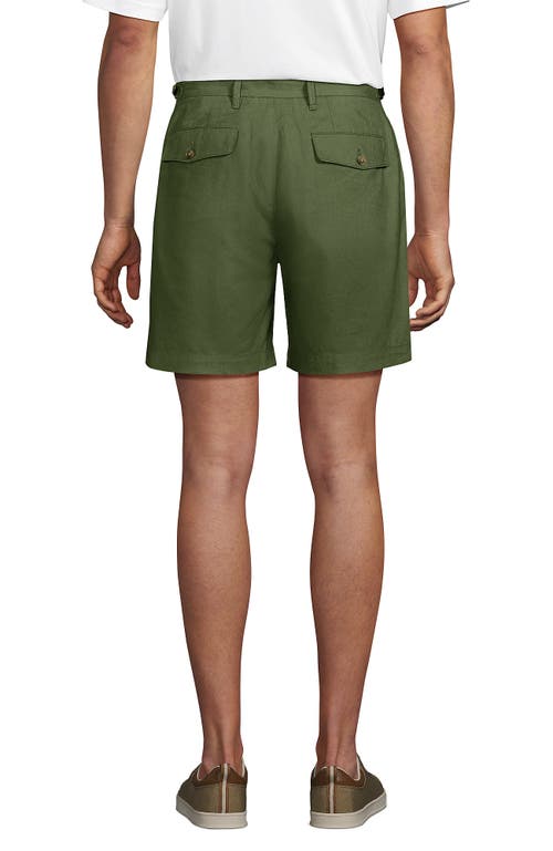 LANDS' END LANDS' END 7" LINEN COTTON RESORT SHORTS