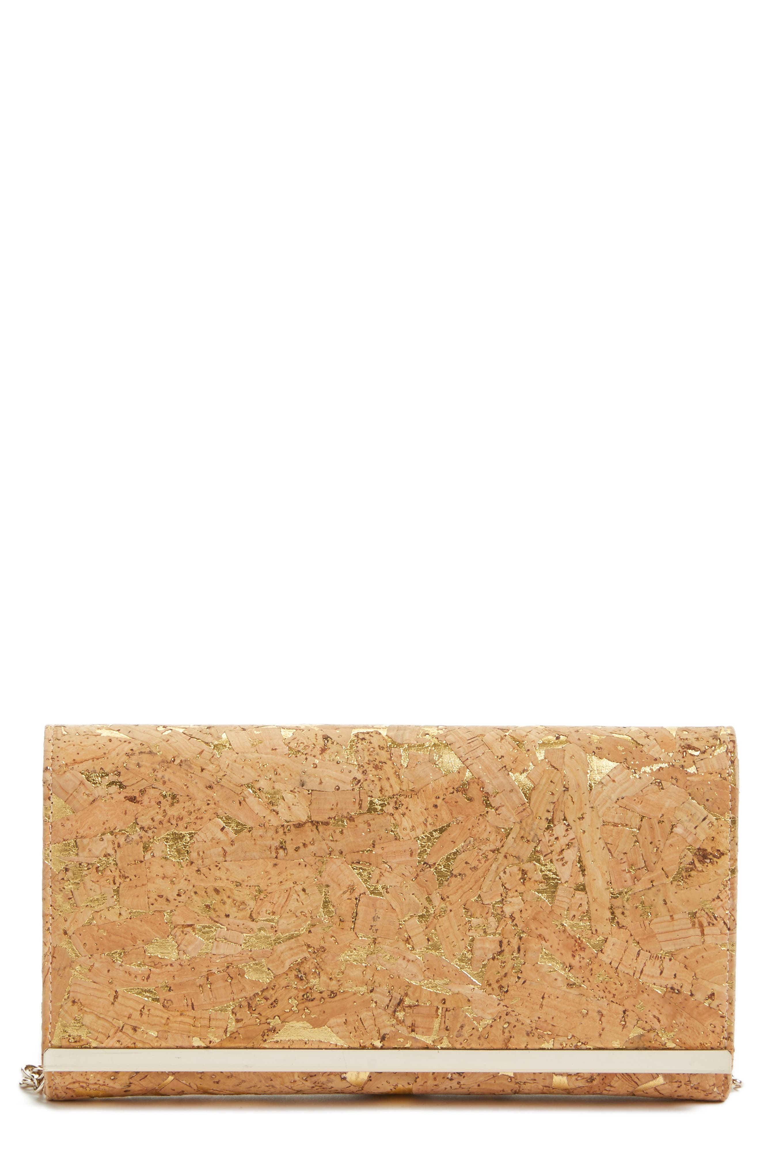 Nordstrom Metallic Cork Clutch, Main, color, 