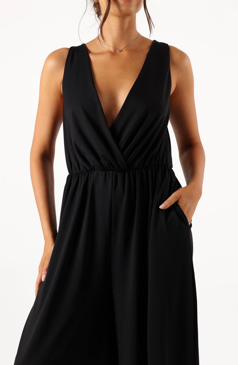 Petal & Pup Miya Wide Leg Jumpsuit, Alternate, color, Black