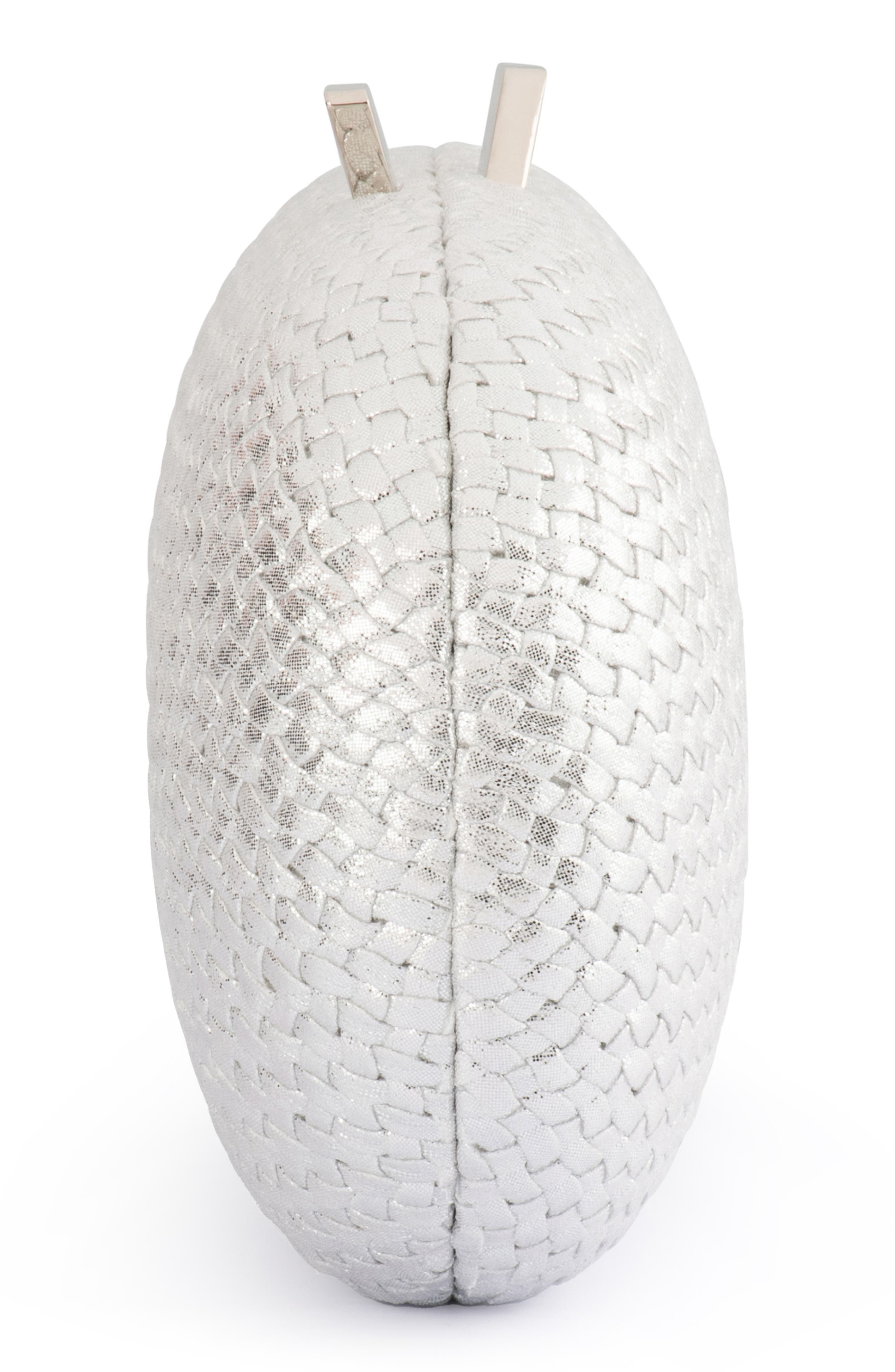 Olga Berg Lucia Woven Oval Frame Clutch, Alternate, color, 