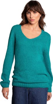 Celtic & Co. Alpaca Cott Slouch V Neck Sweater