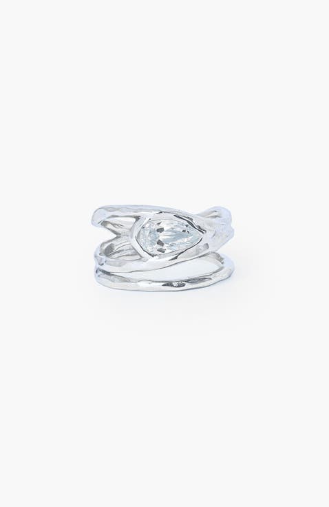 Solace Tear Statement Ring