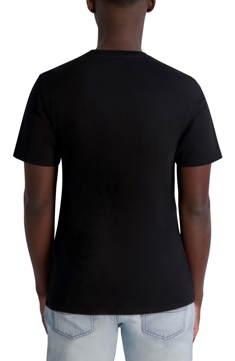 KARL LAGERFELD PARIS Camo Logo Graphic T-Shirt, Alternate, color, Black