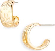 Cara Floral Hoop Earrings
