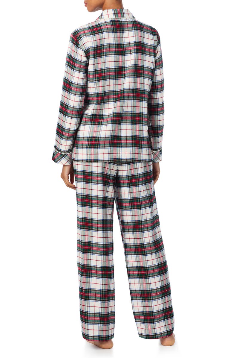 Lauren Ralph Lauren Cotton Blend Pajamas, Alternate, color, Cream Plaid