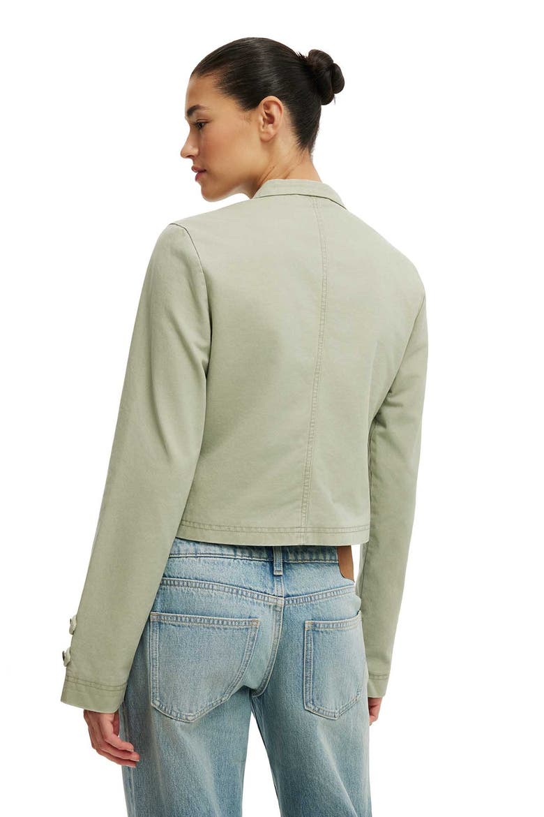 Women's Cora Military Jacket, Alternate, color, Washed Pale Eucalyptus