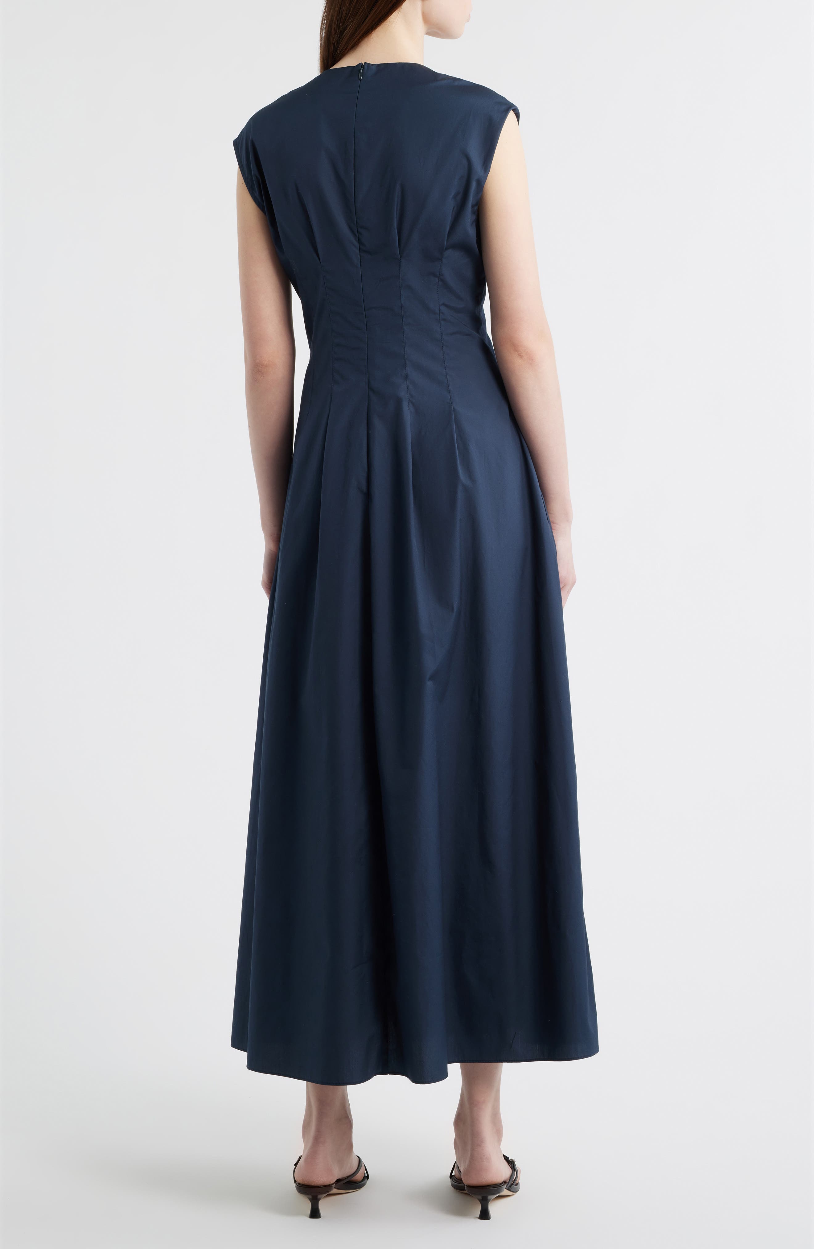 Ines Pleated Poplin Maxi Dress - image 2