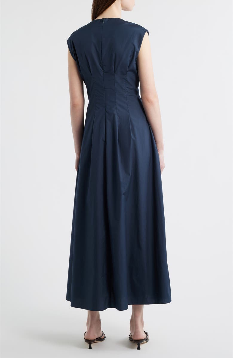 rag & bone Ines Pleated Poplin Maxi Dress, Alternate, color, Salute
