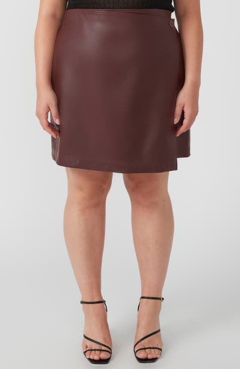 4x leather skirt best sale