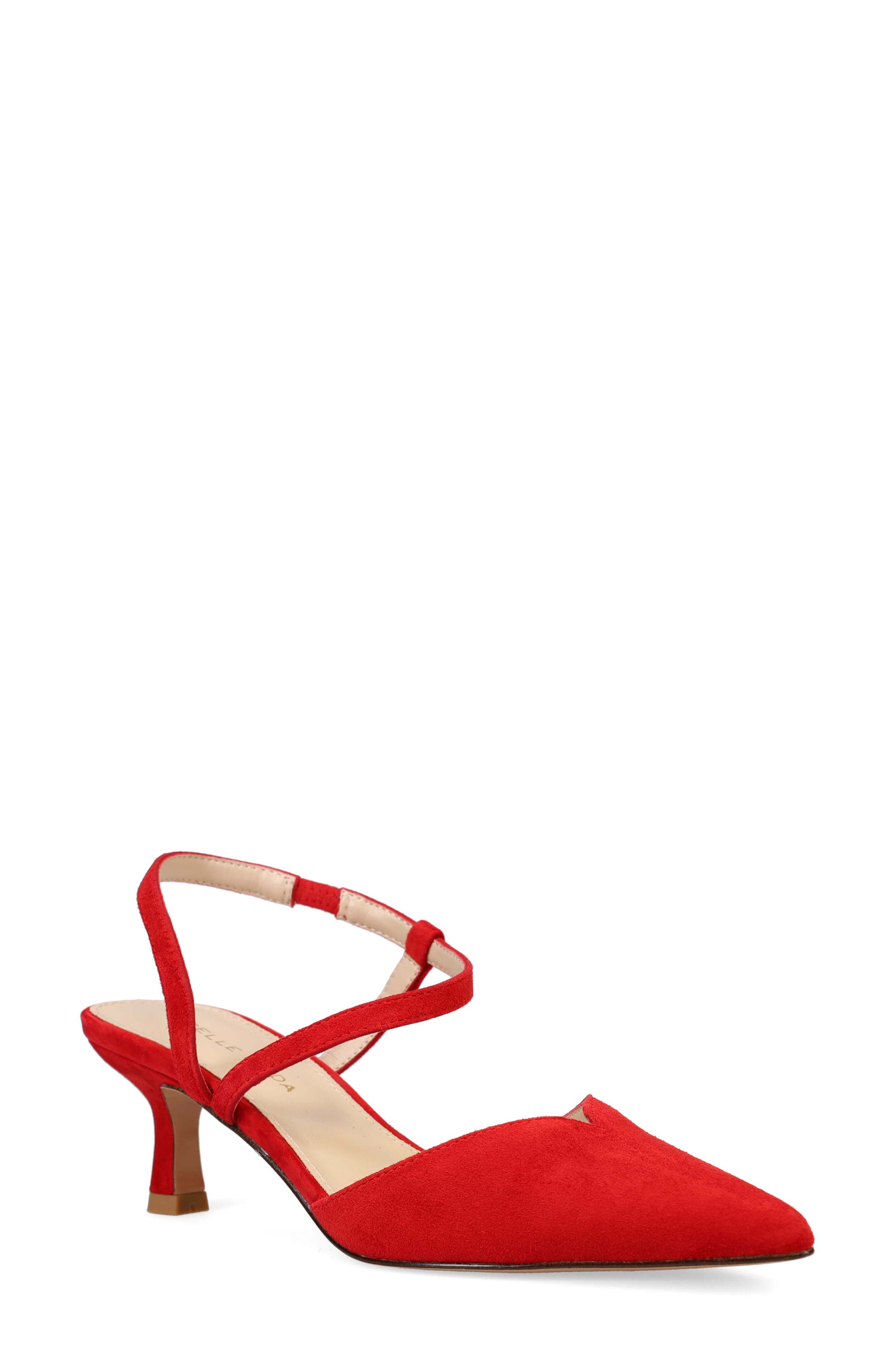 Kearn Asymmetric Ankle Strap Pump, Main, color, LUCIOUS RED
