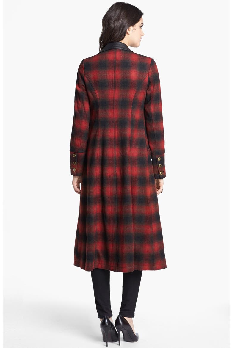Sargent Plaid Coat, Alternate, color, GARNET COMBO