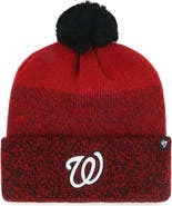 '47 Men's '47 Red Washington Nationals Darkfreeze Cuffed Knit Hat with Pom