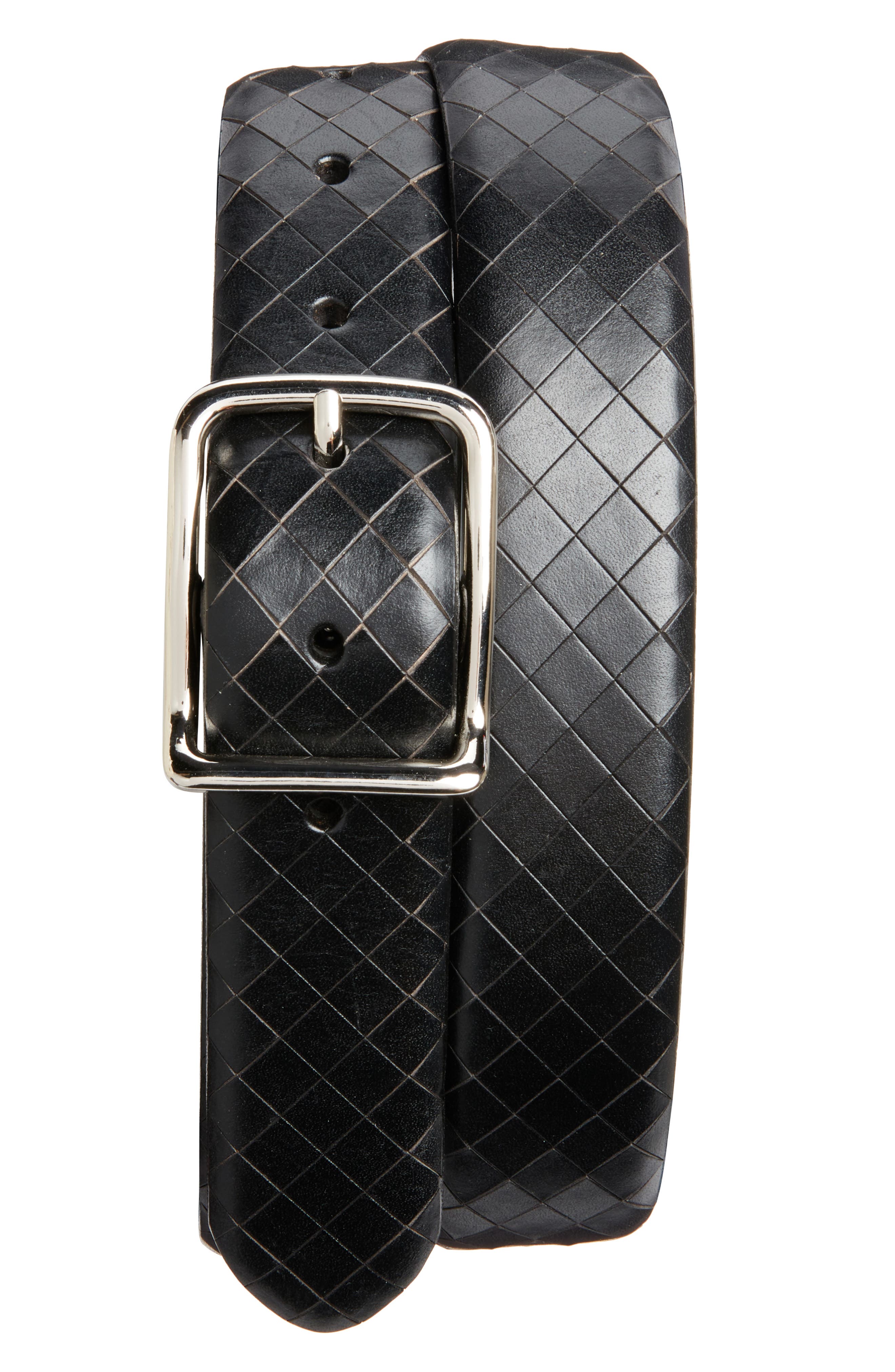 Makai Basket Weave Texture Leather Belt