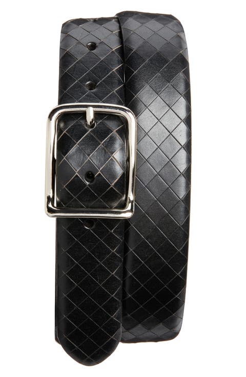 Makai Basket Weave Texture Leather Belt