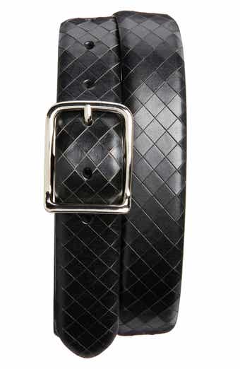 Makai Basket Weave Texture Leather Belt