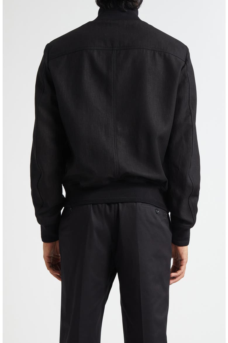Linen Canvas Blouson Jacket, Alternate, color, N0000 NERO