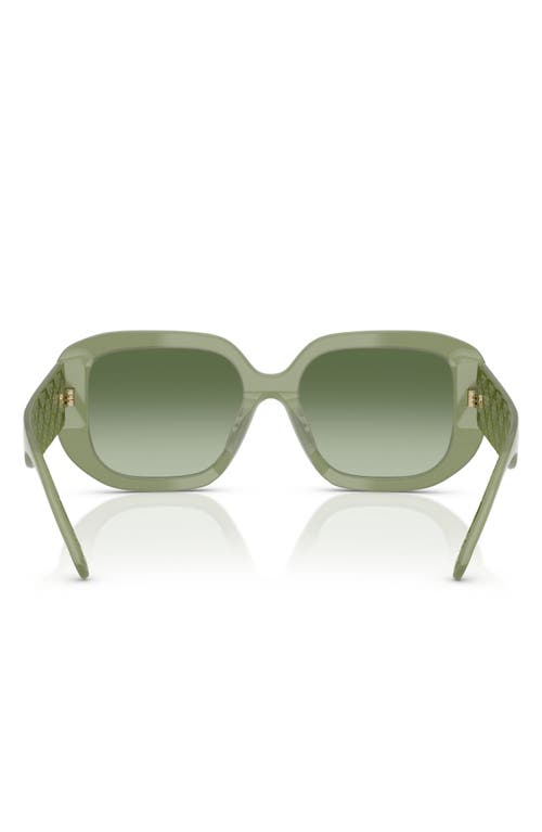 Tory Burch Ty7218u Square Acetate Sunglasses In Milky Green/green Gradient