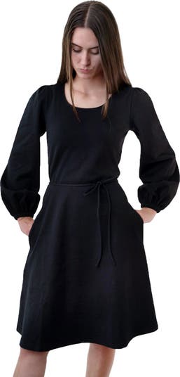 Fit and Flare Ponte Dress with Faux Fur - Baby