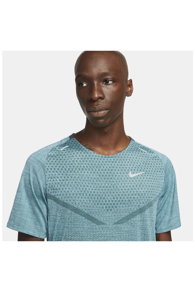 Dri-FIT Advanced TechKnit Ultra Running T-Shirt, Alternate, color, FADED SPRUCE/ MINERAL TEAL