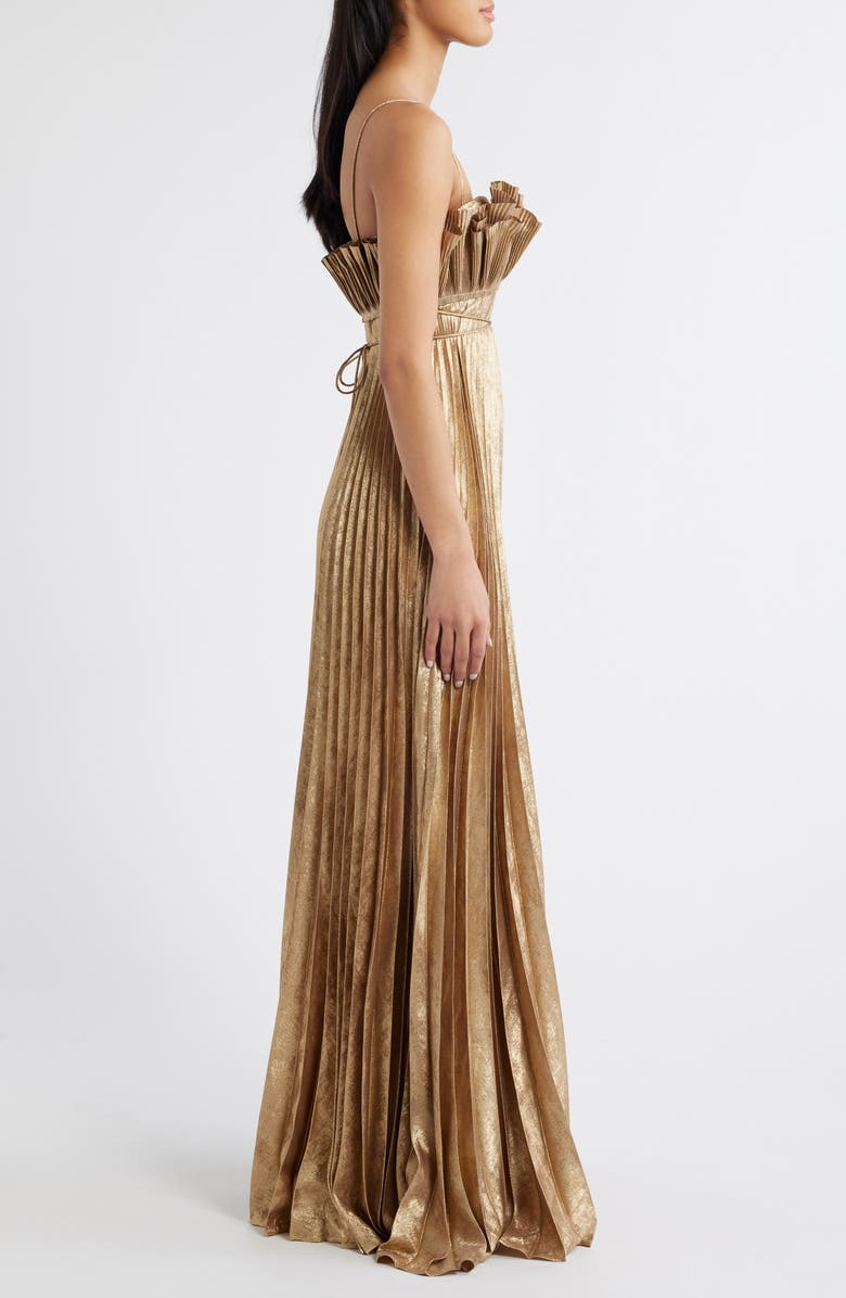 Acler Sanna Pleated Sleeveless Gown, Alternate, color,