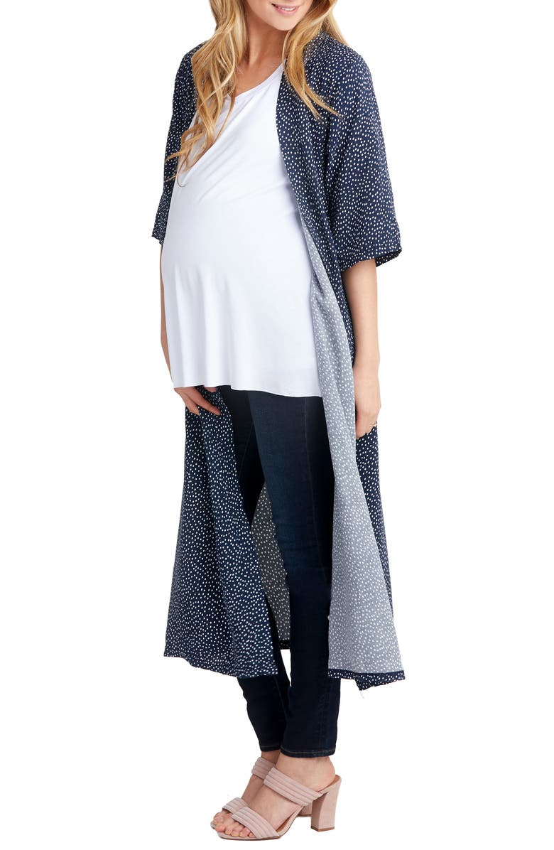 Nom Maternity Draper Maternity Robe, Alternate, color, 