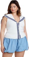 ELOQUII Sailor Collar Sweater Tank