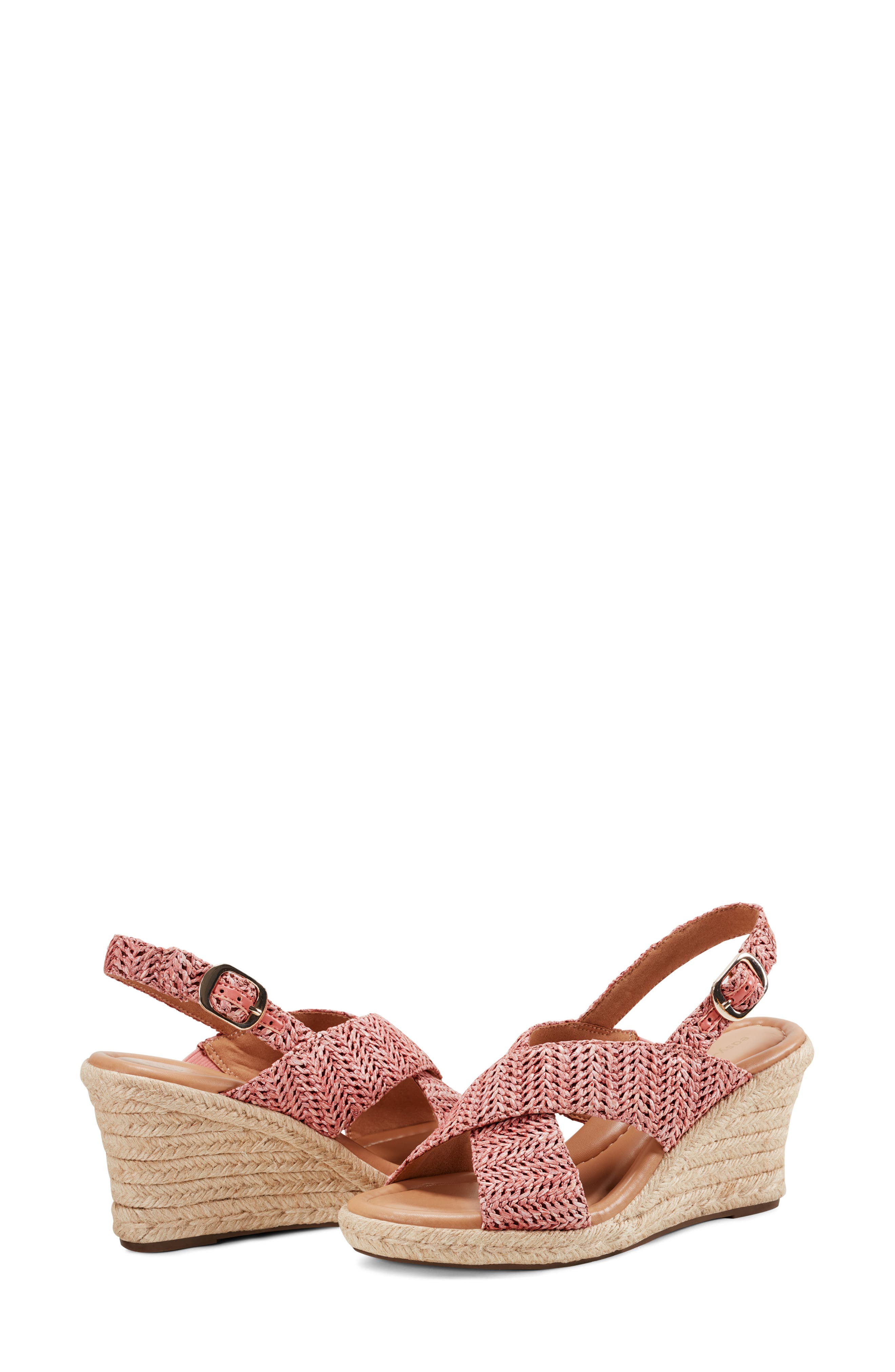 Ariane Espadrille Slingback Platform Wedge Sandal, Alternate, color, PINK