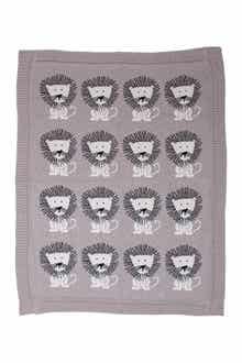 PARKLAND COLLECTION Lion King Transitional Light Grey Knitted 32" x 40" Baby Blanket