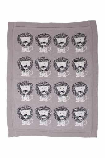 PARKLAND COLLECTION Lion King Transitional Light Grey Knitted 32" x 40" Baby Blanket