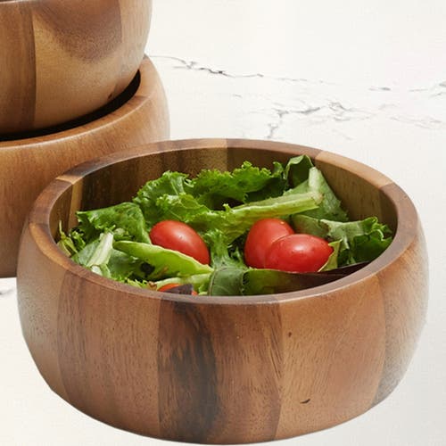 Frieling Acacia Wood Calabash Bowl, Small 2.5-inch X 7-inch Diameter In Brown