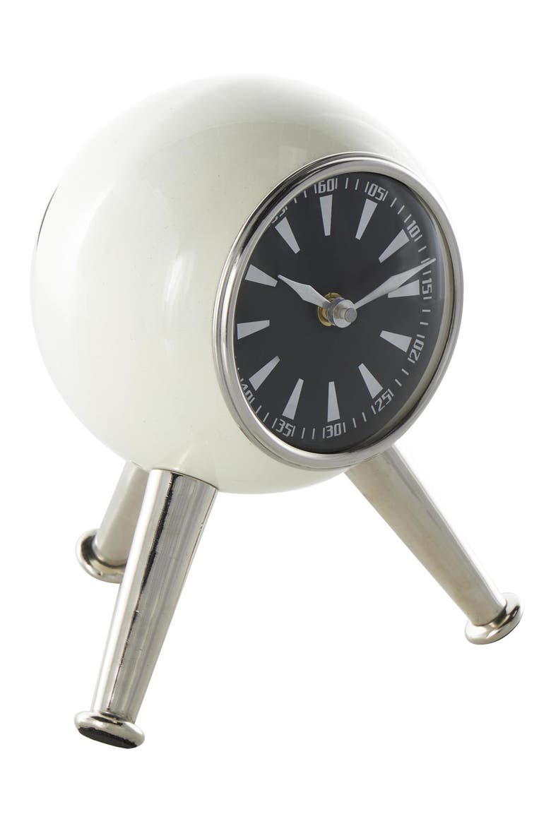 Modern Aluminum Metal Clock, Alternate, color, SILVER