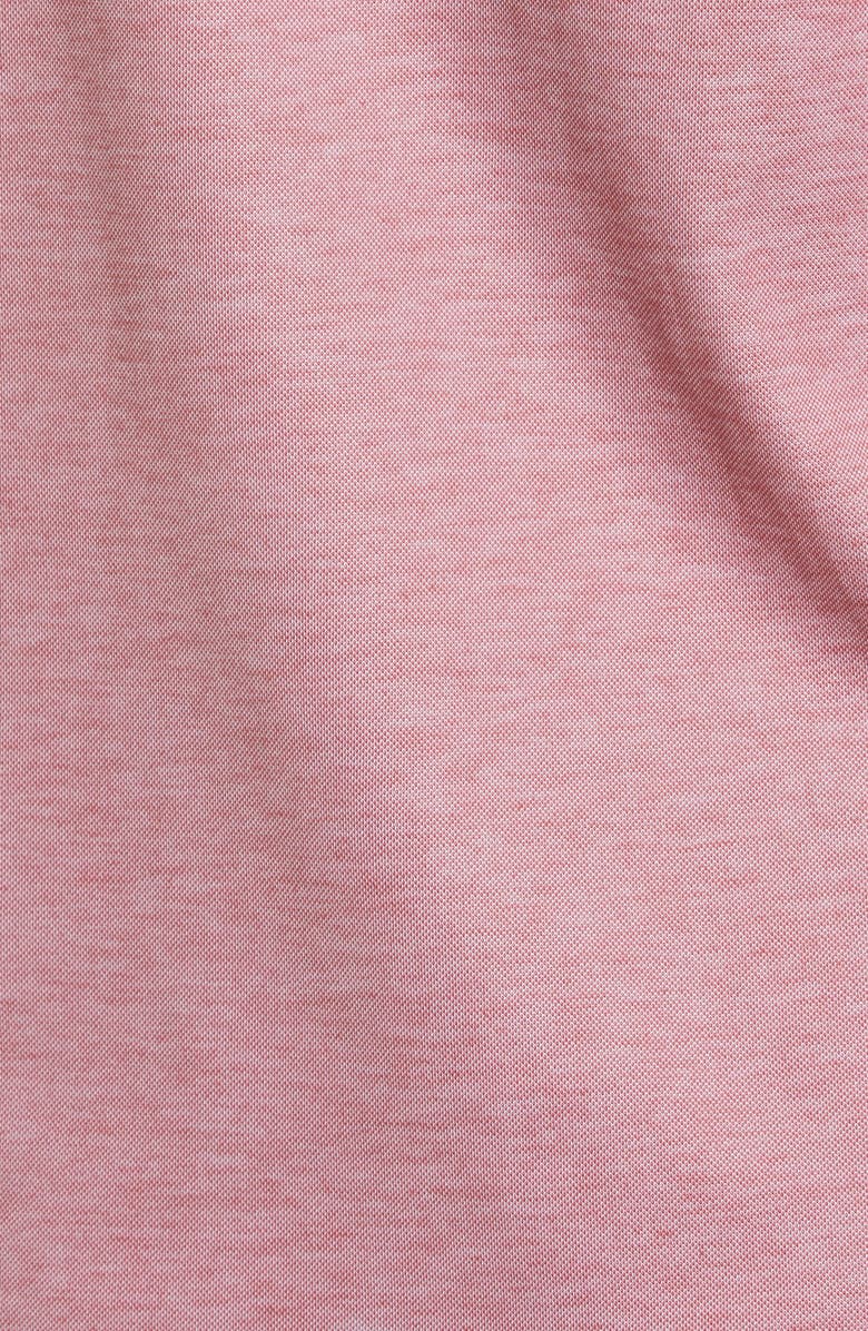 TravisMathew Over the Water Cotton Blend Performance Polo, Alternate, color, Heather Ruby Wine