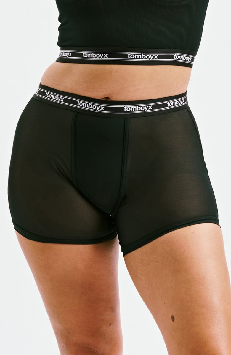 TomboyX Powermesh Boxer Briefs, Main, color, Black